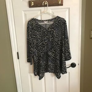 Westport Women's Floral Stretch Knit Tunic, 1X